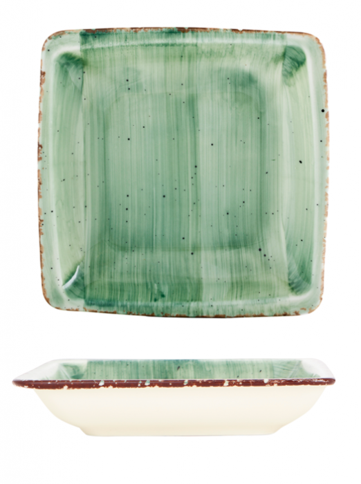 GURAL GREEN Farfurie patrata supa 19x19cm (NBNORD19X19CK50YS) [1]