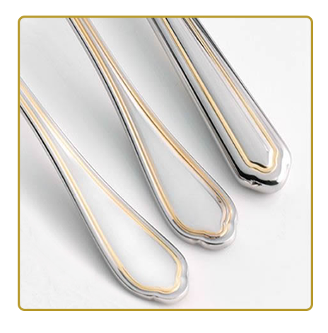 HISAR FLORENCE GOLD Set tacamuri 30 piese pentru 6 persoane, inox 18/10 [3]