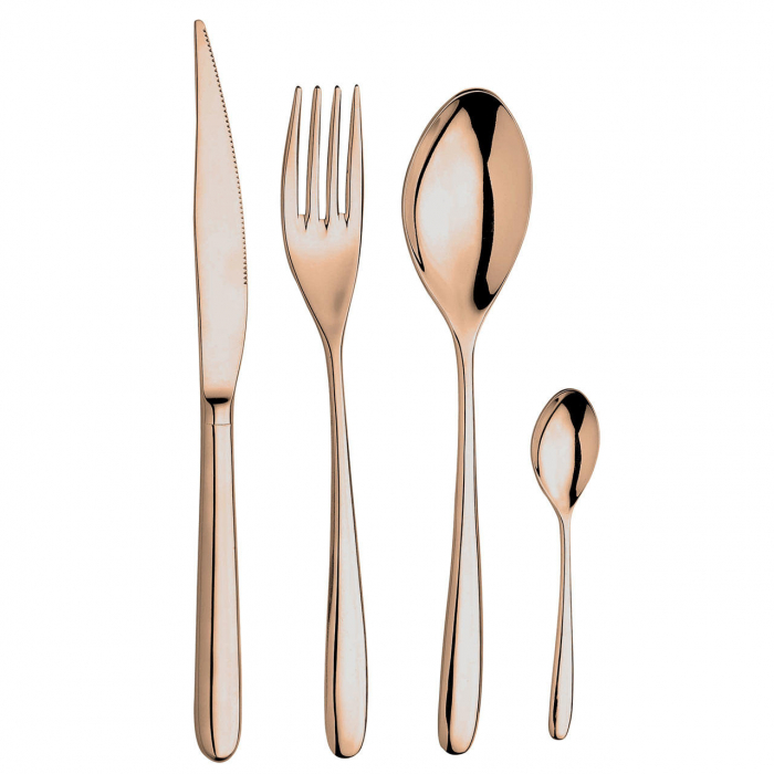 INOXRIV NOVECENTO PINK GOLD Set 6 cutite principale, otel inoxidabil 18/10, L22cm, grosime 3,5mm, finisaj lucios [2]