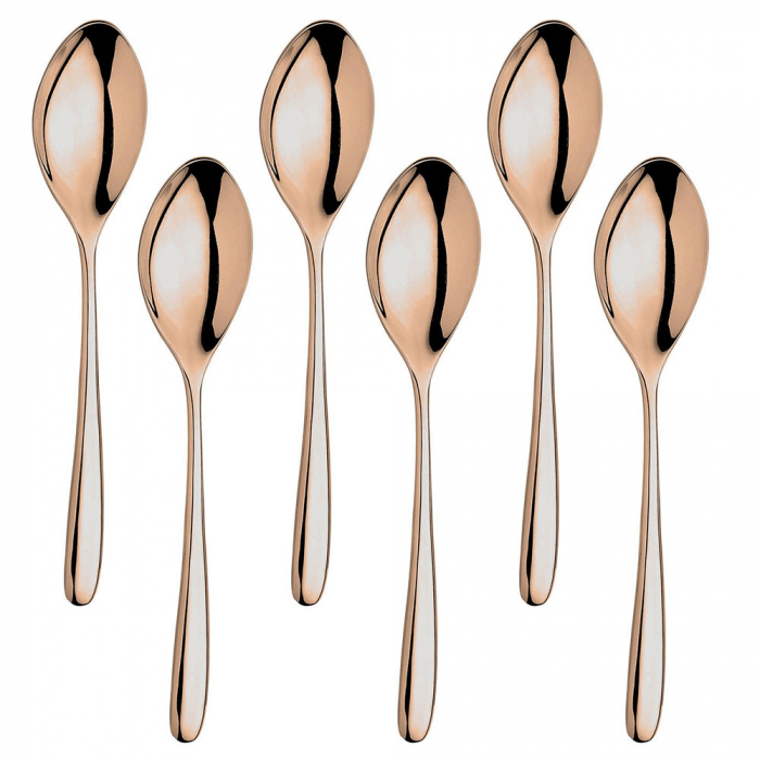INOXRIV NOVECENTO PINK GOLD Set 6 linguri principale, otel inoxidabil 18/10, L20,5cm, grosime 3,5mm, finisaj lucios [1]