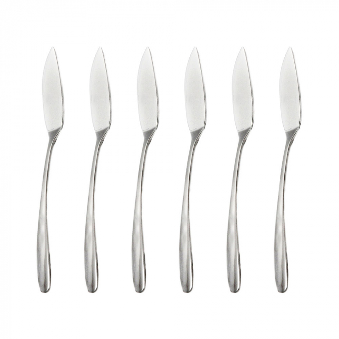 INOXRIV NOVECENTO Set 6 cutite pentru peste, otel inoxidabil 18/10, L20,7cm, grosime 3,5mm, finisaj lucios [1]