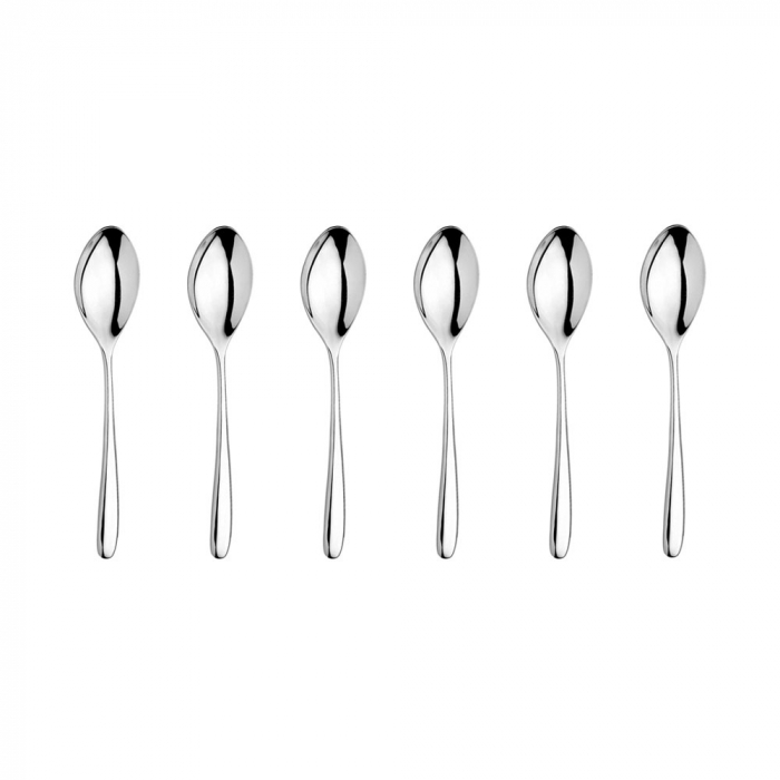 INOXRIV NOVECENTO Set 6 lingurite cafea mocca, otel inoxidabil 18/10, L11cm, grosime 3,5mm, finisaj lucios [1]