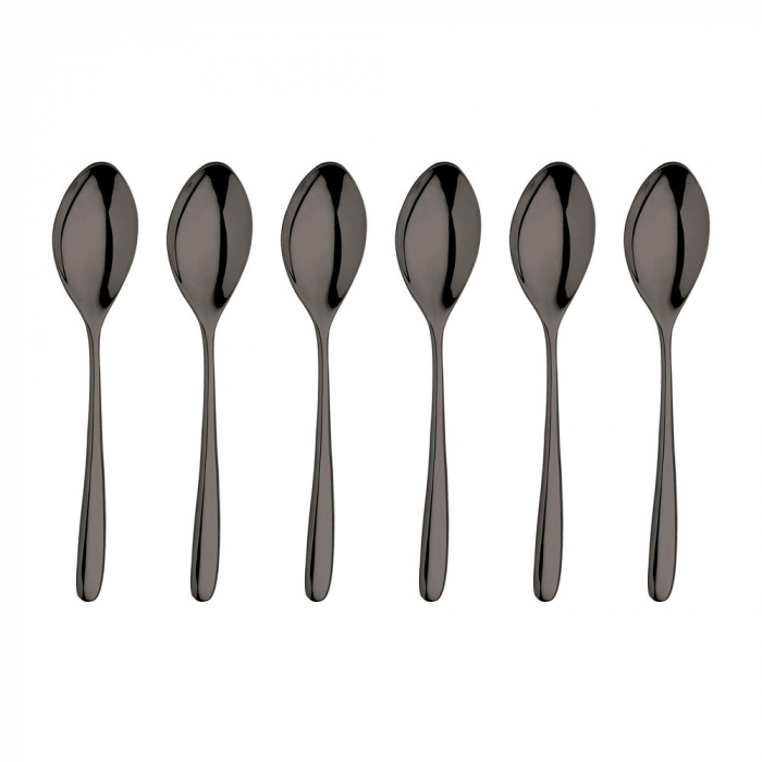 INOXRIV NOVECENTO TITANIUM Set 6 lingurite desert, otel inoxidabil 18/10, L15,5cm, grosime 3,5mm, finisaj lucios [1]