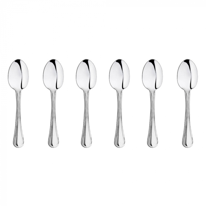 INOXRIV YORK Set 6 lingurite cafea, inox 18/0, L12cm, grosime 2mm, finisaj lucios [1]