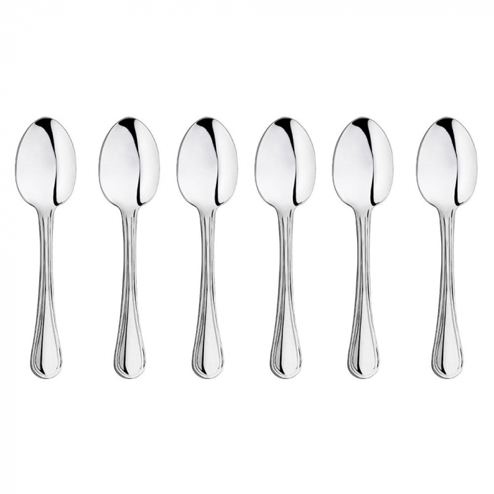 INOXRIV YORK Set 6 lingurite ceai/cafea, inox 18/0, L14cm, grosime 2mm, finisaj lucios [1]