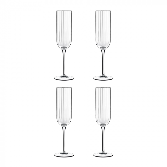LUIGI BORMIOLI BACH Set 4 pahare sampanie 210ml D7xH23,5cm [1]