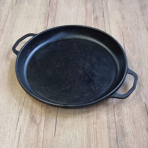 MAYSTERNYA Tava rotunda din fonta cu manere, D32xh4cm [2]