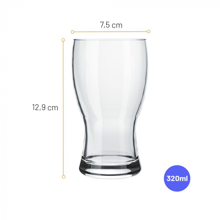 NADIR FREVO Set 12 pahare bere, 315ml, D7,5xh12,9cm, sticla [2]