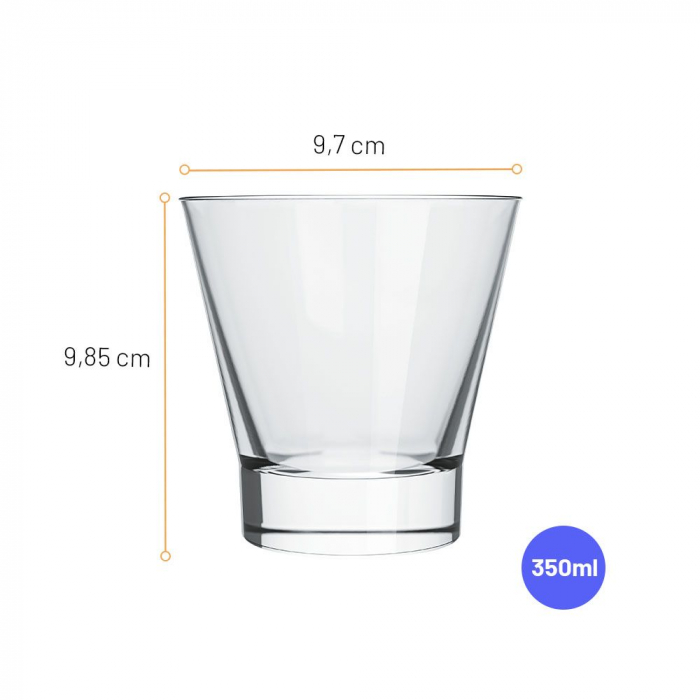 NADIR ILHABELA Set 12 pahare whisky, 350ml, D9,7xh9,9cm, sticla [2]