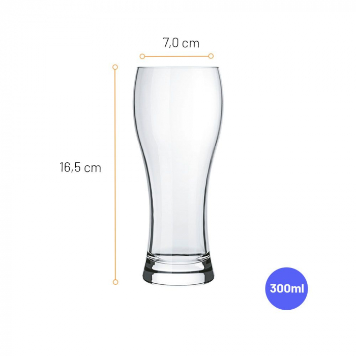 NADIR JOINVILLE Set 12 pahare bere, 300ml, D7xh16,5cm, sticla [2]