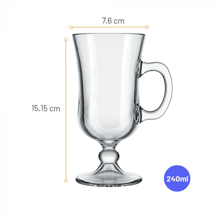 NADIR NEVADA Set 12 pahare Irish Coffee, 240ml, 10,3x7,6xh15,2cm, sticla [2]