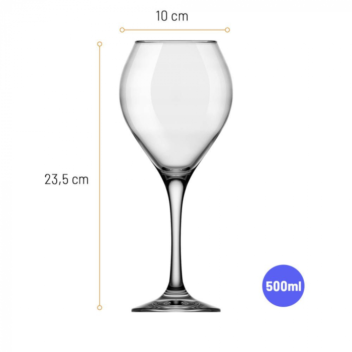 NADIR PRESTIGE Set 12 pahare vin rosu, 500ml, D10xh23,5cm, sticla [2]