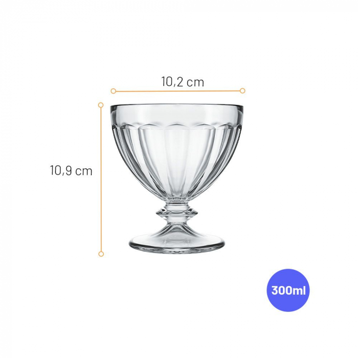 NADIR TROPICA Set 12 cupe inghetata/desert, 300ml, D10,2xh10,9cm, sticla [2]