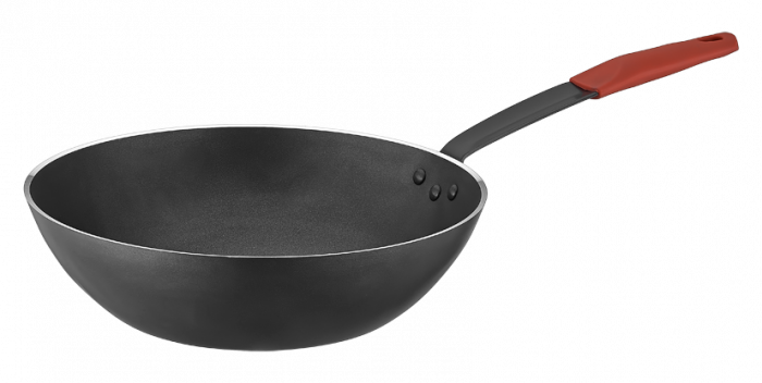 NETLON SAFFRON Tigaie wok profesionala 32x9cm, aluminiu cu strat antiaderent, maner siliconat [1]