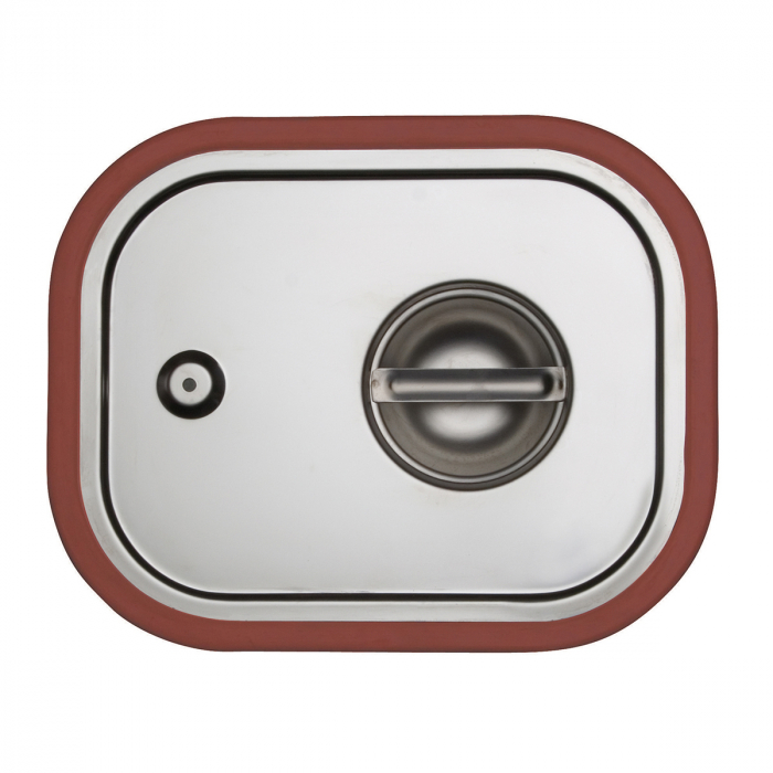 OZTI Capac inox GDC 1/2 cu garnitura silicon pentru tava gastronorm (0312.00012.21) [1]