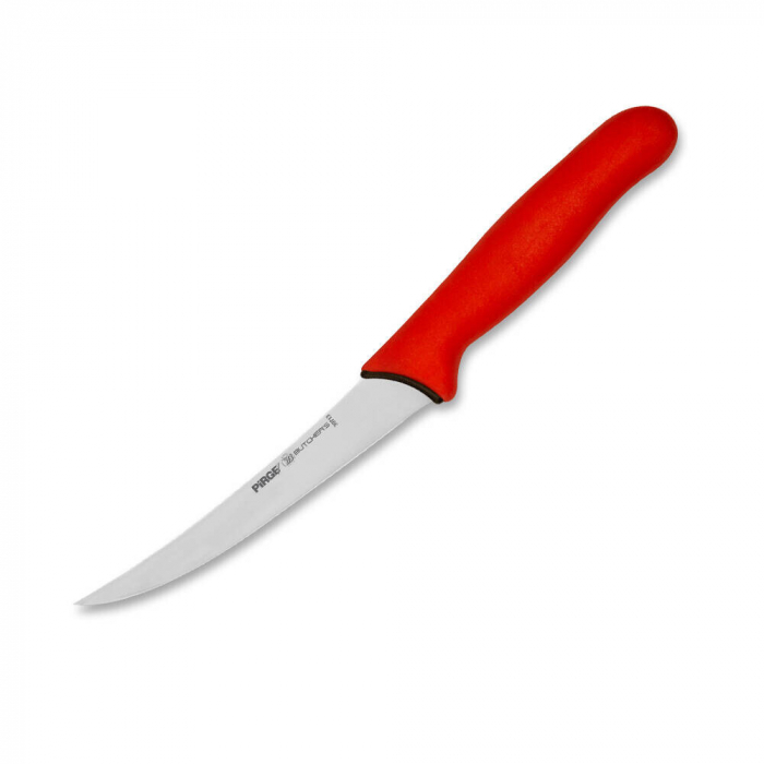 PIRGE BUTCHER'S Cutit pentru dezosat profesional, lama inox 13cm, maner rosu Master Grip [1]