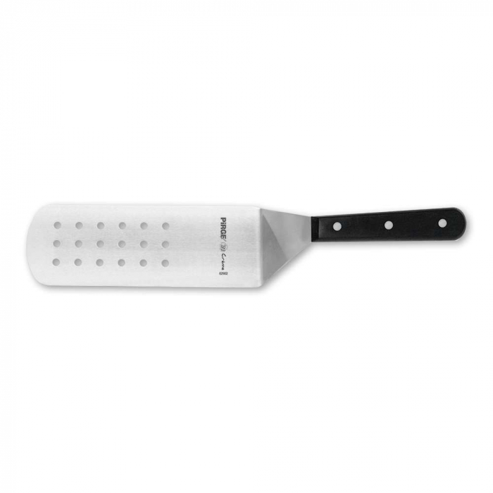 PIRGE CREME Spatula profesionala perforata cu o latura ascutita, inox 26cm [1]