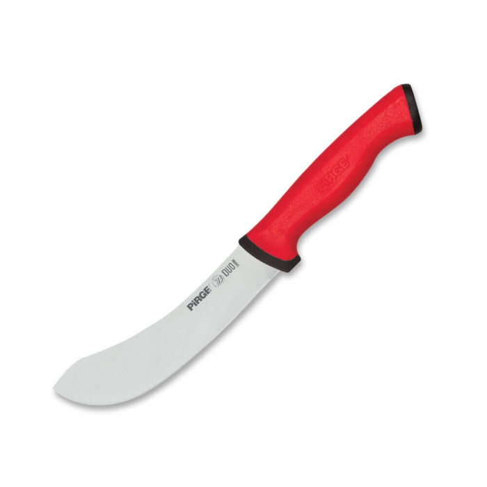 PIRGE DUO Cutit pentru jupuit profesional, lama inox 15cm, maner rosu [1]