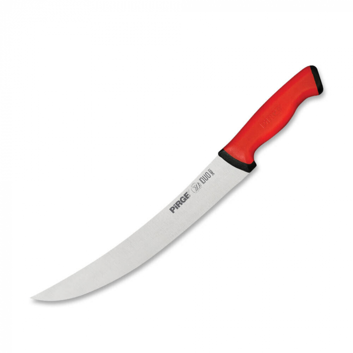 PIRGE DUO Cutit pentru tocat si feliat carne profesional, lama inox 26cm, maner rosu [1]