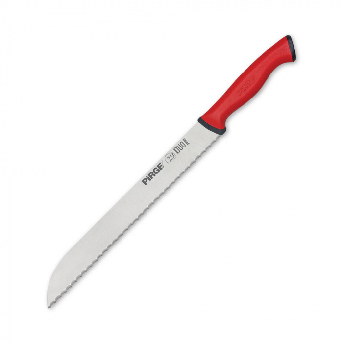 PIRGE DUO Cutit profesional pentru paine, otel inoxidabil 23cm, maner rosu [1]