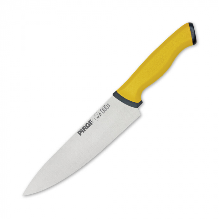 PIRGE DUO Cutitul bucatarului profesional, otel inoxidabil 21cm, maner galben [1]