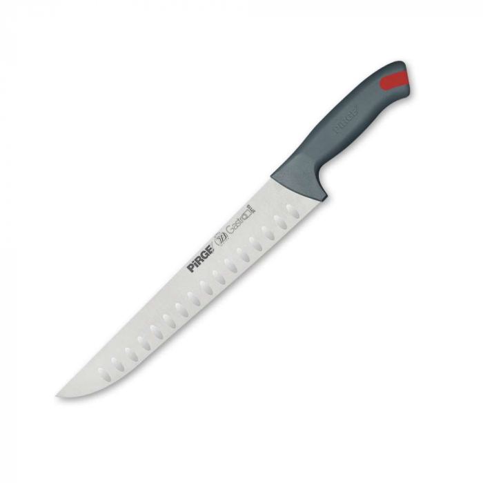 PIRGE GASTRO Cutit pentru carne profesional #5, lama inox 25cm cu alveole, maner gri [1]