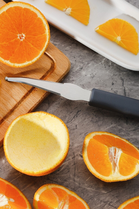 PIRGE GASTRO Cutit pentru decojit citrice profesional, inox, maner gri [2]