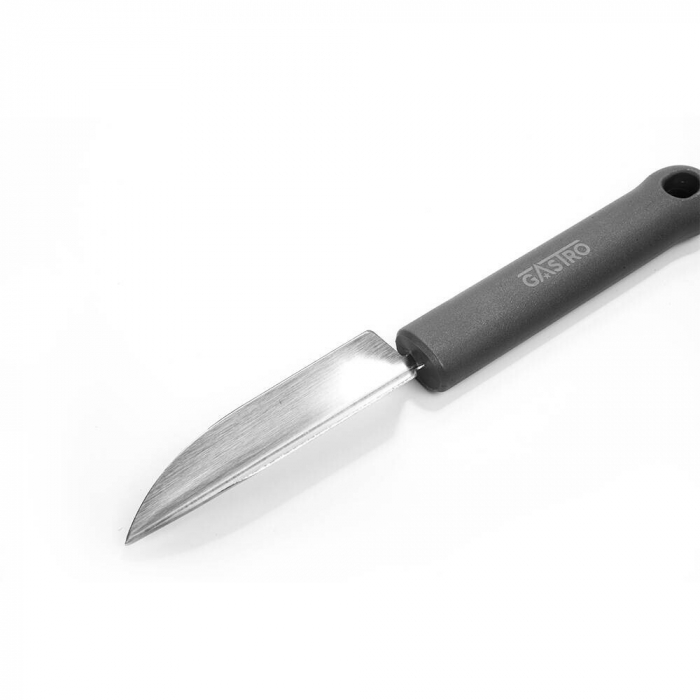 PIRGE GASTRO Cutit pentru sculptat fructe si legume, forma V, profesional, lama inox 8,5cm, maner gri [3]