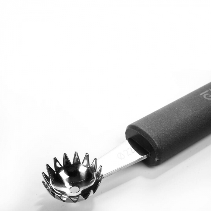 PIRGE GASTRO Lingura pariziana 22mm pentru decorat rosii, profesionala, inox, maner gri [3]