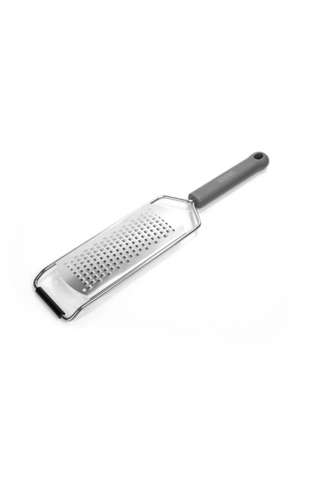 PIRGE GASTRO Razatoare lata cu dinti medii pentru legume/fructe/branzeturi, profesionala, inox, maner gri [1]