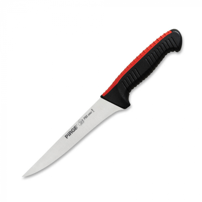 PIRGE PRO 2002 Cutit pentru dezosat #2, lama inox 16,5cm, maner antialunecare Super Grip negru/rosu [1]