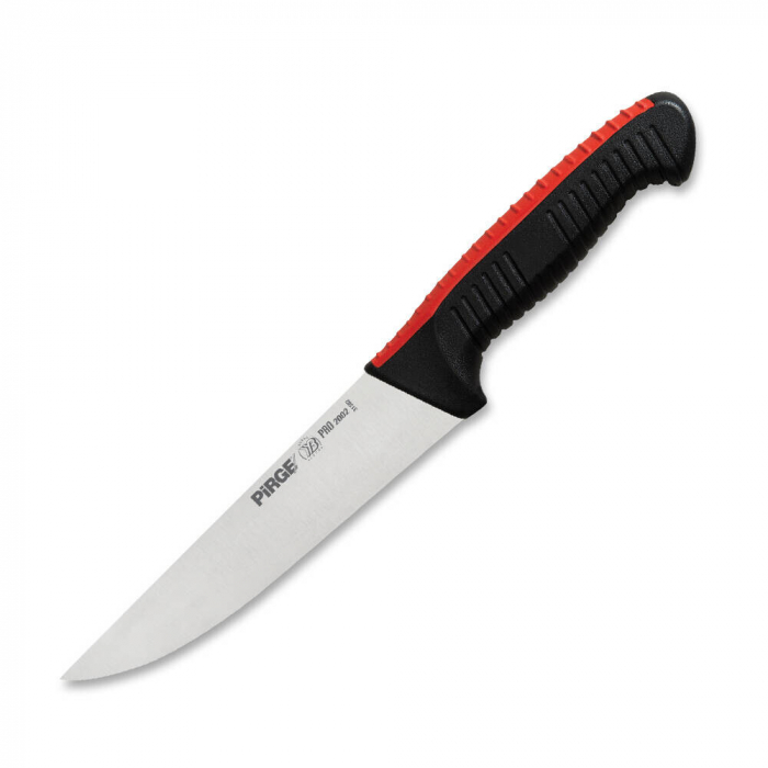 PIRGE PRO 2002 Cutit profesional pentru carne #2, lama inox 16,5cm, maner antialunecare Super Grip negru/rosu [1]