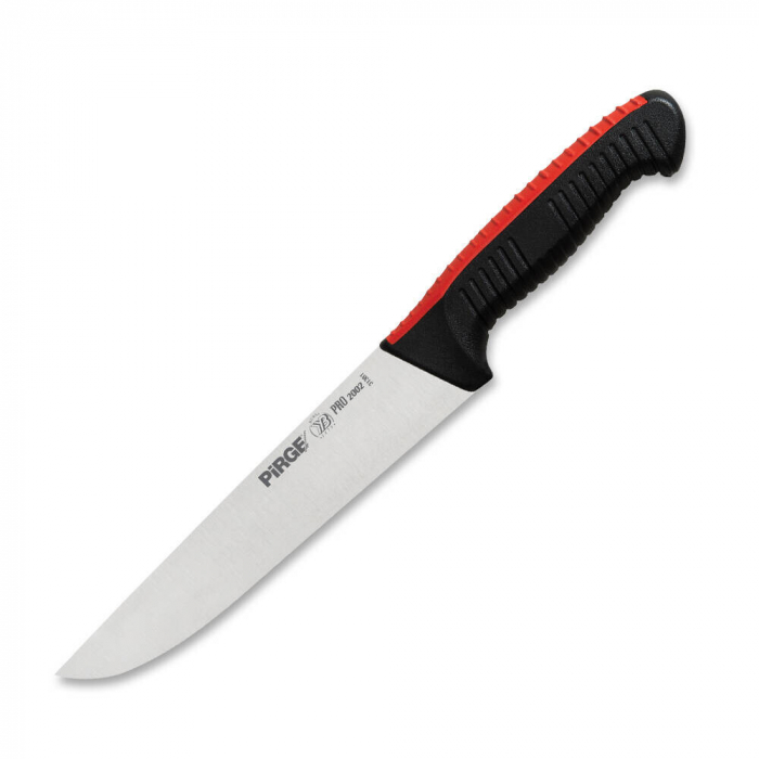 PIRGE PRO 2002 Cutit profesional pentru carne #3, lama inox 19cm, maner antialunecare Super Grip negru/rosu [1]