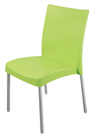 RAKI ACOC Scaun gradina/terasa verde, 44x47xh81cm, picioare aluminiu si sezut polipropilena [1]