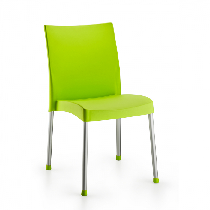 RAKI ACOC Scaun gradina/terasa verde, 44x47xh81cm, picioare aluminiu si sezut polipropilena [2]