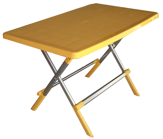 RAKI AFONSA Masa pliabila gradina, terasa galbena, 115x70xh72,5cm, blat polipropilena, picioare aluminiu [1]