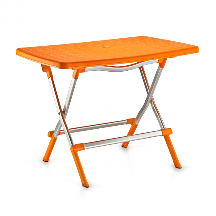 RAKI AFONSA Masa pliabila gradina/terasa orange, 115x70xh72,5cm, blat polipropilena, picioare aluminiu [2]
