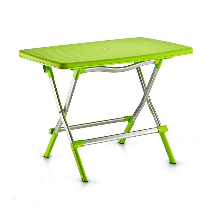 RAKI AFONSA Masa pliabila gradina/terasa verde, 115x70xh72,5cm, blat polipropilena, picioare aluminiu [2]