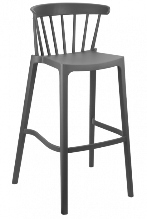 RAKI ASPEN Scaun bar gri, polipropilena, 51x54xh103cm [1]