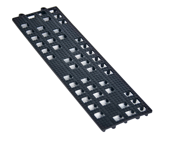 RAKI Bar mat/covor bar antiderapant pentru pahare, 31x9xh1,2cm, sistem click, plastic, negru [1]