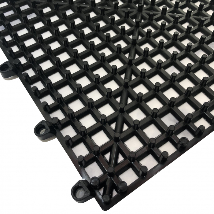 RAKI Bar mat/covor bar antiderapant pentru pahare, 32x32xh1,5cm, sistem click, plastic, negru [4]