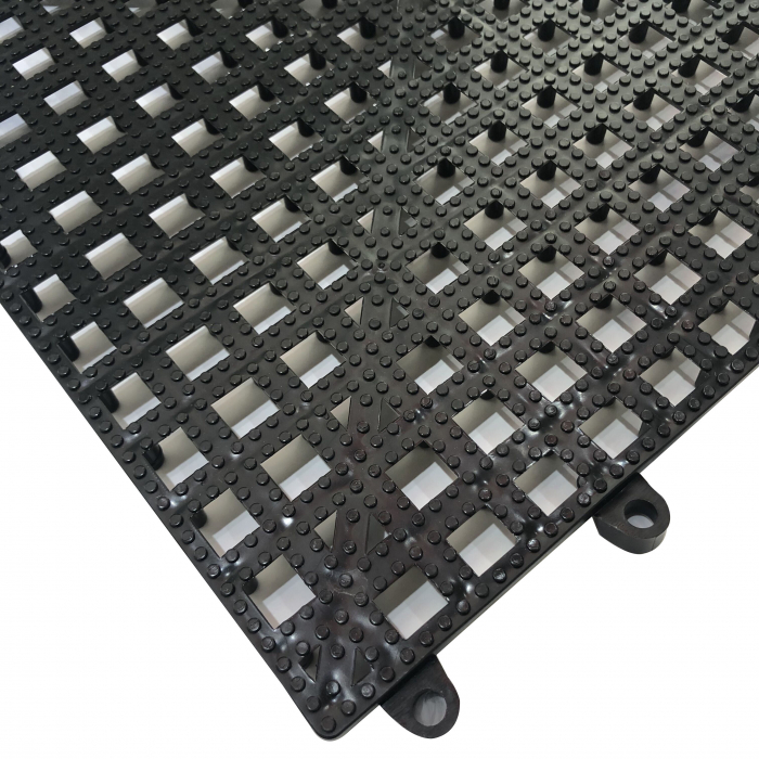 RAKI Bar mat/covor bar antiderapant pentru pahare, 32x32xh1,5cm, sistem click, plastic, negru [3]