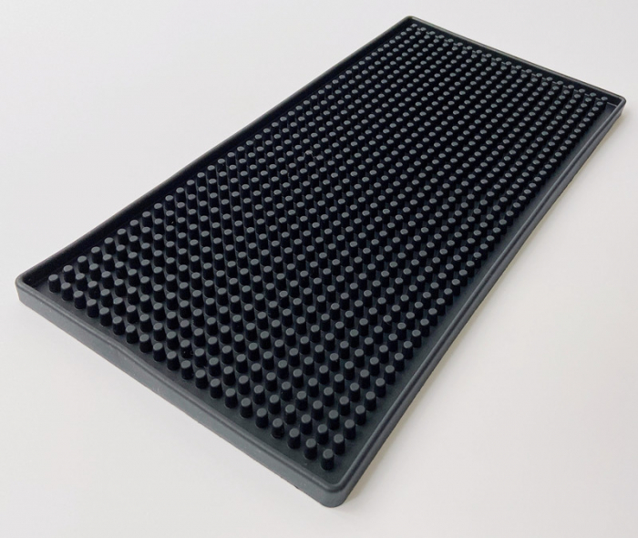 RAKI Bar mat/covor bar cauciuc antiderapant pentru pahare, 30x15xh1cm, negru [2]