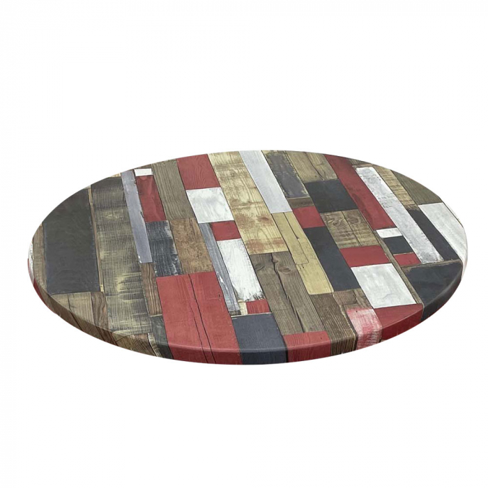 RAKI Blat de masa rotund 80cm Werzalit Redden Wood grosime 19mm [1]