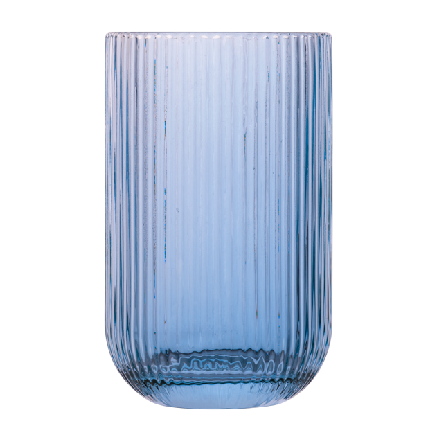 RAKI BLOOM BLUE Set 6 pahare inalte long drink universale, 410ml, D8xh13cm, sticla, albastru/transparent [2]