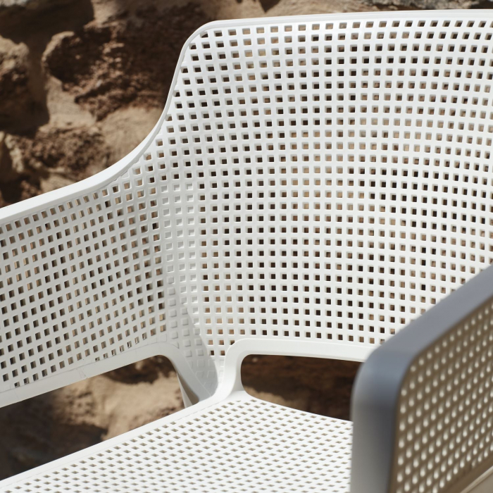 RAKI BLOOM Scaun terasa/restaurant, 60x54xh80cm, polipropilena, alb [5]