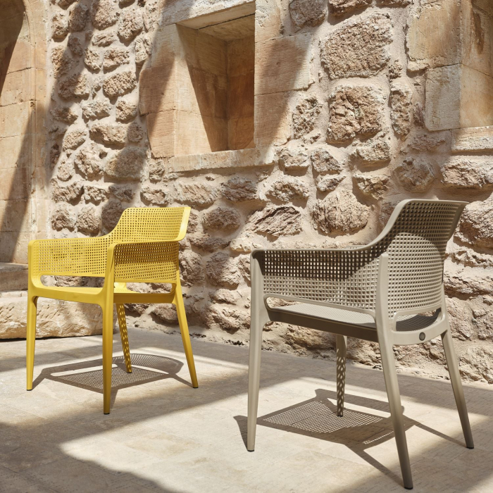 RAKI BLOOM Scaun terasa/restaurant, 60x54xh80cm, polipropilena, culoare cappuccino [3]