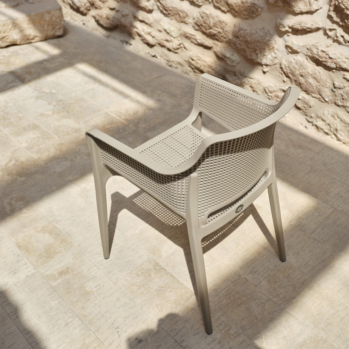 RAKI BLOOM Scaun terasa/restaurant, 60x54xh80cm, polipropilena, culoare cappuccino [2]