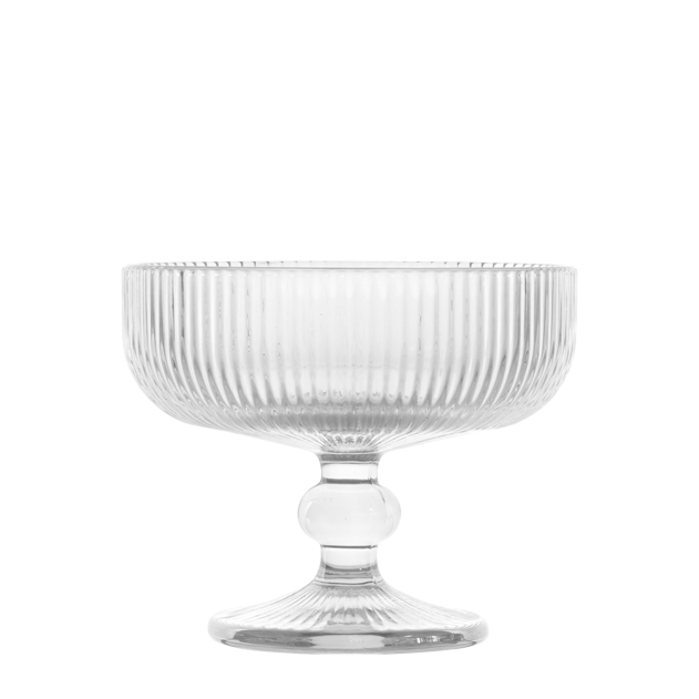 RAKI BLOOM Set 6 cupe/pahare cu picior pentru desert, 280ml, D12xh10cm, sticla, transparente [2]