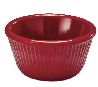 RAKI Bol melamina striat, D8xh4,5cm, rosu [1]